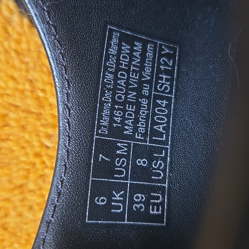 Dr. Martens Black Leather Platform Shoes with Punk Metal Hardware - Picture 5 of 5